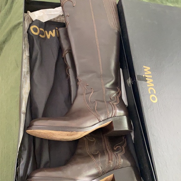 Mimco Boots 39 Chocolate great cond leather - Picture 8 of 9